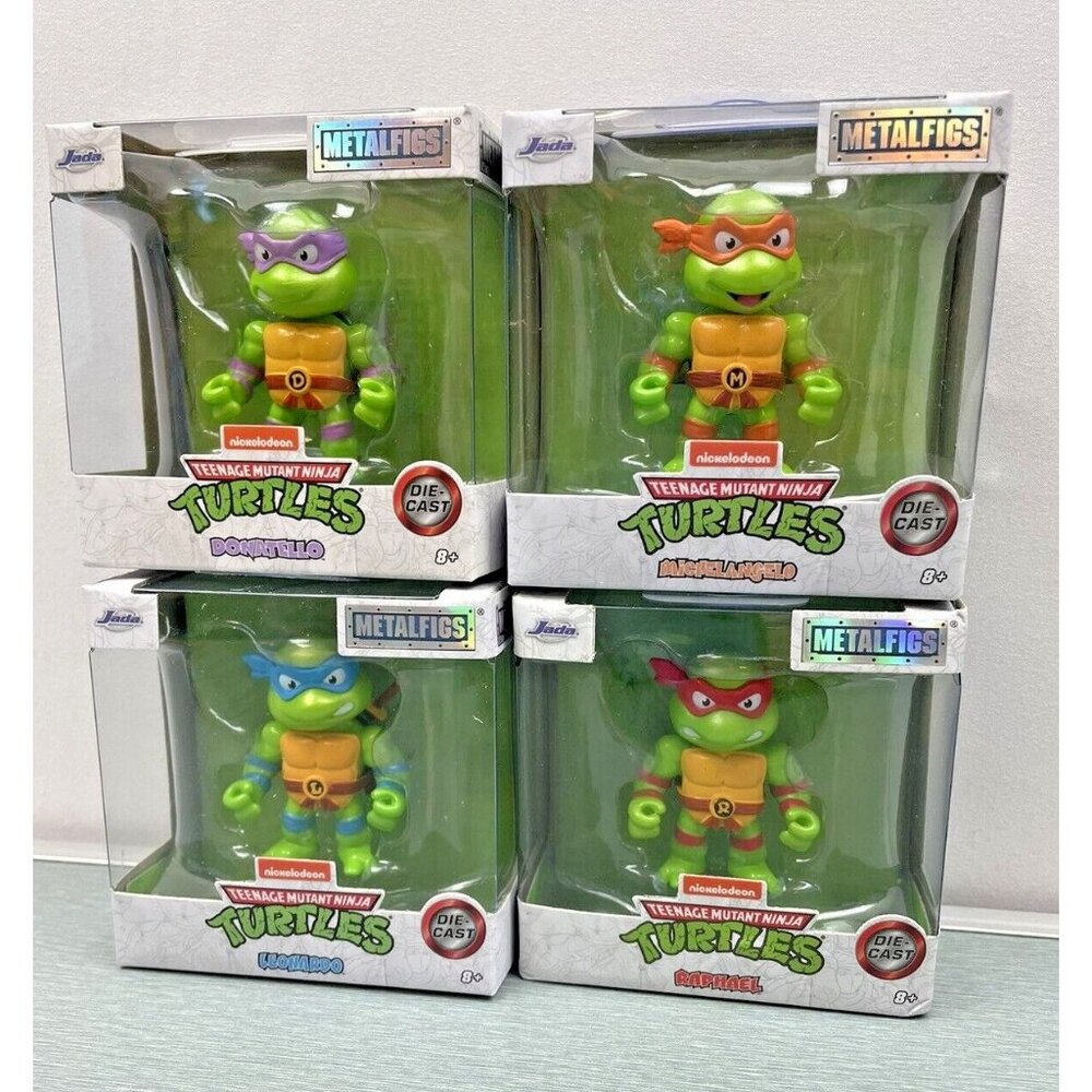 METALFIGS NICKELODEON TEENAGE MUTANT NINJA TURTLES SET OF 4 DIECAST KEYCHAIN